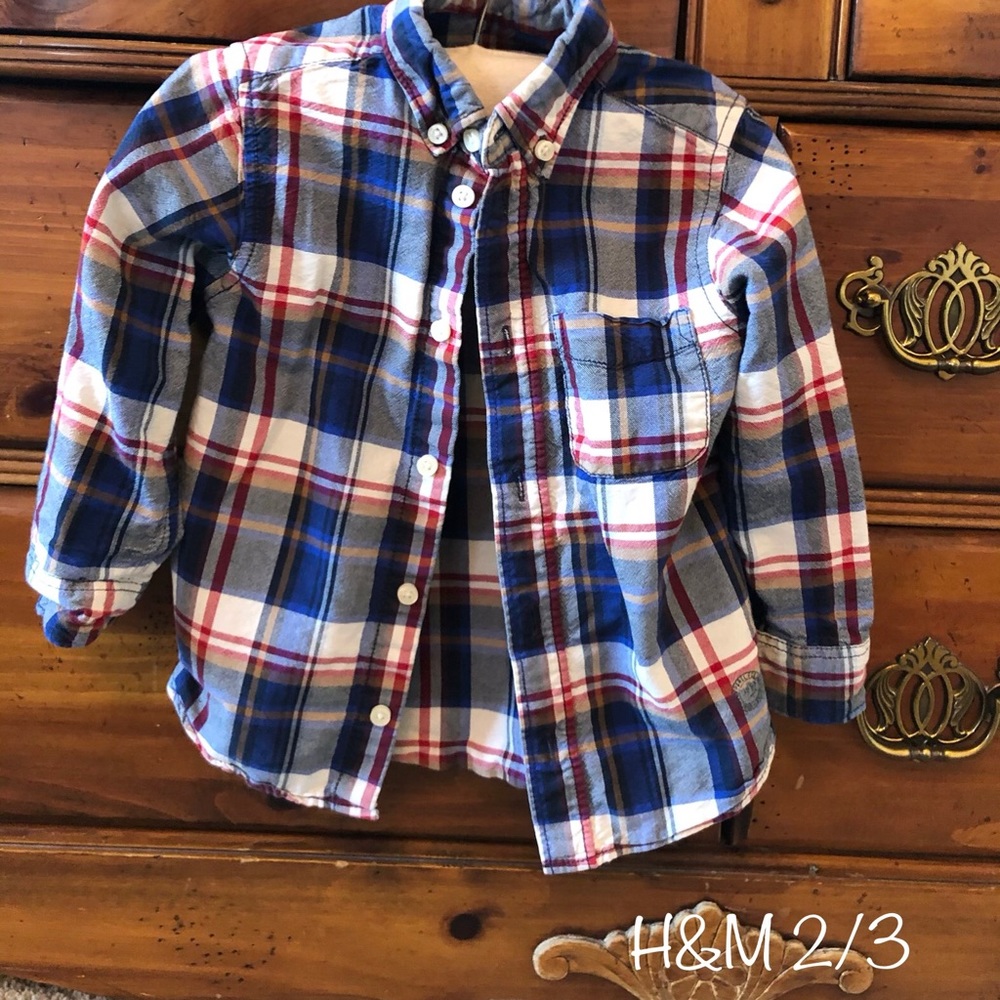 Plaid button down shirt